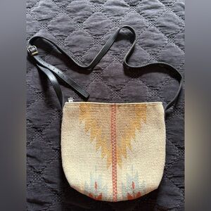 Bohemian cross body -Wool bag. Indigenous weave